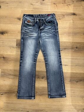 Men's Faded Blue Boot-cut Jeans